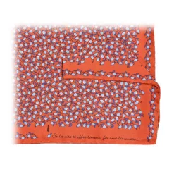 Fefè Napoli - Orange Lemons Silk Dandy Pocket Square - Pocket-Square - Handmade in Italy - Luxury Exclusive Collection - Avvenice