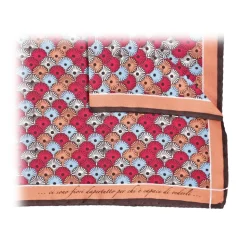 Fefè Napoli - Orange Matisse Silk Vernissage Pocket Square - Pocket-Square - Handmade in Italy - Luxury Exclusive Collection - Avvenice