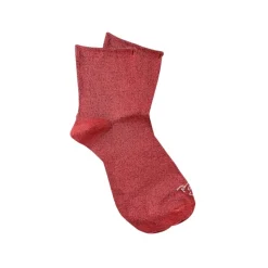 Fefè Napoli - Red Lurex Woman Socks - Socks - Handmade in Italy - Luxury Exclusive Collection - Avvenice
