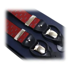 Fefè Napoli - Red Special Dandy Suspenders - Braces - Handmade in Italy - Luxury Exclusive Collection - Avvenice