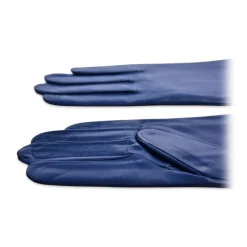 Fefè Napoli - Royal Blue Leather Woman Gloves - Gloves - Handmade in Italy - Luxury Exclusive Collection - Avvenice