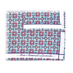 Fefè Napoli - Turquoise Azulejo Silk Pocket Square - Pocket-Square - Handmade in Italy - Luxury Exclusive Collection - Avvenice