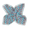 Fefè Napoli - Turquoise Matisse Silk Foulard - Scarves and Foulards - Handmade in Italy - Luxury Exclusive Collection - Avvenice