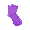 Fefè Napoli - Violet Lurex Woman Socks - Socks - Handmade in Italy - Luxury Exclusive Collection - Avvenice