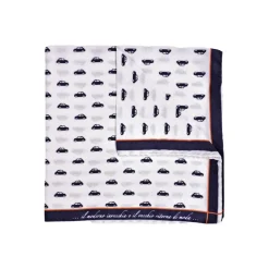 Fefè Napoli - White Cinquecento Silk Dandy Pocket Square - Pocket-Square - Handmade in Italy - Luxury Exclusive Collection - Avvenice