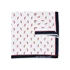 Fefè Napoli - White Lucky Horns Silk Scaramantia Pocket Square - Pocket-Square - Handmade in Italy - Luxury Exclusive Collection - Avvenice