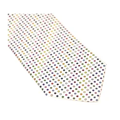 Fefè Napoli - White Multicolor Pois Gentleman Silk Tie - Ties - Handmade in Italy - Luxury Exclusive Collection - Avvenice