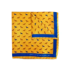 Fefè Napoli - Yellow Bassett Silk Dandy Pocket Square - Pocket-Square - Handmade in Italy - Luxury Exclusive Collection - Avvenice