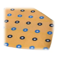 Fefè Napoli - Yellow Flower Dandy Silk Tie - Ties - Handmade in Italy - Luxury Exclusive Collection - Avvenice