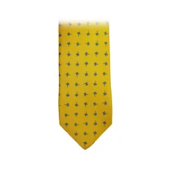 Fefè Napoli - Yellow Lily Dandy Silk Tie - Ties - Handmade in Italy - Luxury Exclusive Collection - Avvenice
