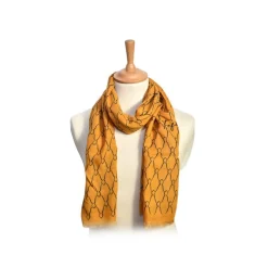 Fefè Napoli - Yellow San Gennaro Scaramantia Wool Scarf - Scarves and Foulards - Handmade in Italy - Luxury Exclusive Collection - Avvenice