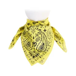 Fefè Napoli - Yellow Silk Cotton Bandan - Scarves and Foulards - Handmade in Italy - Luxury Exclusive Collection - Avvenice