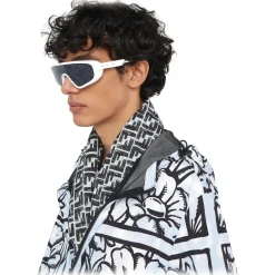 Fendi - Botanical Fendi - Shield Sunglasses - White - Sunglasses - Fendi Eyewear - Avvenice