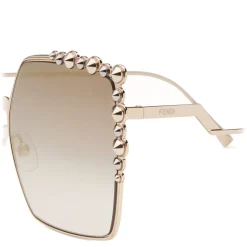 Fendi - Can Eye - Gold Square Oversize Sunglasses - Sunglasses - Fendi Eyewear - Avvenice