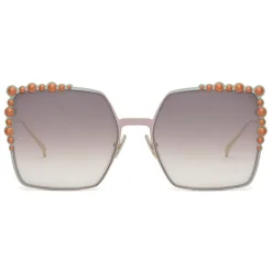 Fendi - Can Eye - SS 2017 Bicolor Light Square Oversize Sunglasses - Sunglasses - Fendi Eyewear - Avvenice