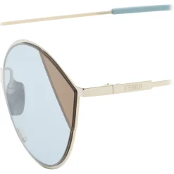Fendi - Cut-Eye - Gold Cat-Eye Sunglasses - Sunglasses - Fendi Eyewear - Avvenice