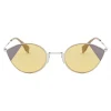 Fendi - Cut-Eye - Silver Cat-Eye Sunglasses - Sunglasses - Fendi Eyewear - Avvenice