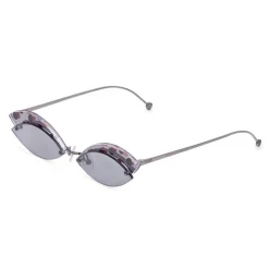 Fendi - DeFender - Aviator Sunglasses - Ruthenium - Pois - Sunglasses - Fendi Eyewear - Avvenice