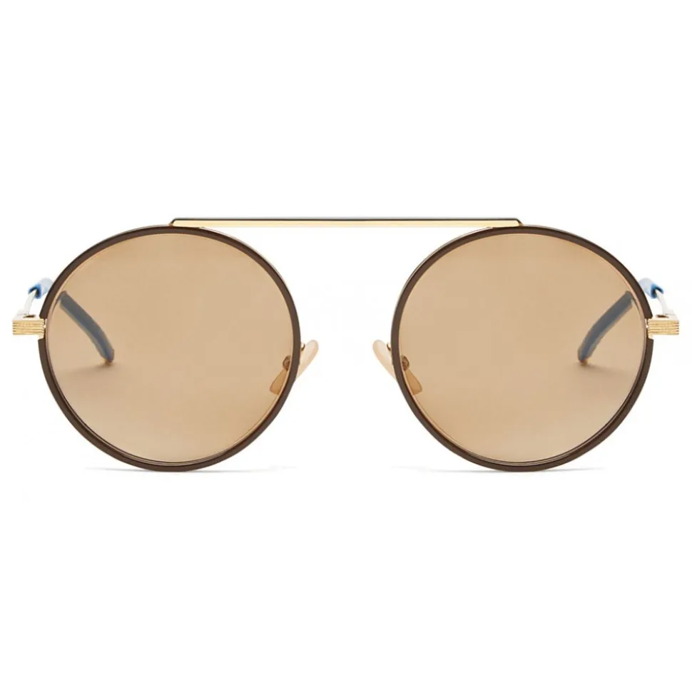 Fendi - Everyday - Gold Rounded Sunglasses - Sunglasses - Fendi Eyewear - Avvenice
