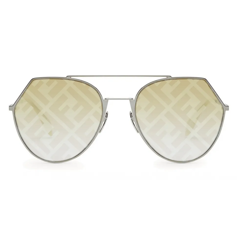 Fendi - Eyeline - Aviator Sunglasses - Ruthenium - Sunglasses - Fendi Eyewear - Avvenice