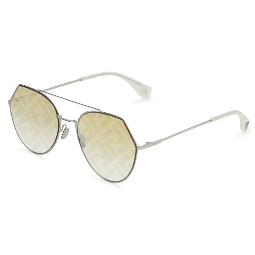 Fendi - Eyeline - Aviator Sunglasses - Ruthenium - Sunglasses - Fendi Eyewear - Avvenice