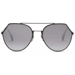 Fendi - Eyeline - Black Rounded Sunglasses - Sunglasses - Fendi Eyewear - Avvenice
