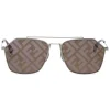 Fendi - Eyeline - Rectangular Sunglasses - Gray - Sunglasses - Fendi Eyewear - Avvenice