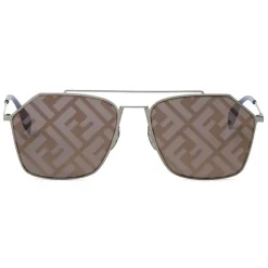 Fendi - Eyeline - Rectangular Sunglasses - Gray - Sunglasses - Fendi Eyewear - Avvenice