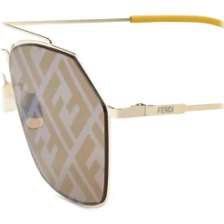 Fendi - Eyeline - Rectangular Sunglasses - Yellow - Sunglasses - Fendi Eyewear - Avvenice