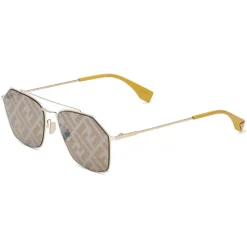 Fendi - Eyeline - Rectangular Sunglasses - Yellow - Sunglasses - Fendi Eyewear - Avvenice
