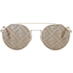 Fendi - Eyeline - Round Pilot Sunglasses - Yellow - Sunglasses - Fendi Eyewear - Avvenice