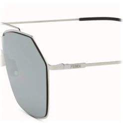Fendi - Eyeline - Ruthenium Asian Fit Square Sunglasses - Sunglasses - Fendi Eyewear - Avvenice