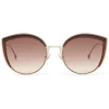 Fendi - F is Fendi - Copper Cat Eye Oversize Sunglasses - Sunglasses - Fendi Eyewear - Avvenice