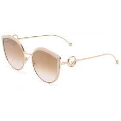 Fendi - F is Fendi - Copper Cat Eye Oversize Sunglasses - Sunglasses - Fendi Eyewear - Avvenice