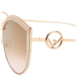 Fendi - F is Fendi - Copper Cat Eye Oversize Sunglasses - Sunglasses - Fendi Eyewear - Avvenice