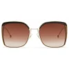 Fendi - F is Fendi - Gold Square Oversize Sunglasses - Sunglasses - Fendi Eyewear - Avvenice