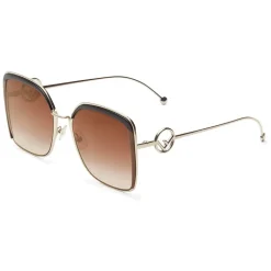 Fendi - F is Fendi - Gold Square Oversize Sunglasses - Sunglasses - Fendi Eyewear - Avvenice