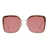 Fendi - F is Fendi - Square Oversize Sunglasses - Gold - Sunglasses - Fendi Eyewear - Avvenice
