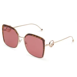 Fendi - F is Fendi - Square Oversize Sunglasses - Gold - Sunglasses - Fendi Eyewear - Avvenice