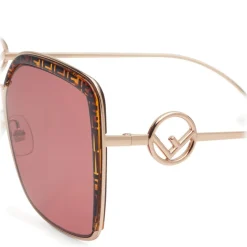 Fendi - F is Fendi - Square Oversize Sunglasses - Gold - Sunglasses - Fendi Eyewear - Avvenice