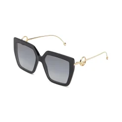 Fendi - F is Fendi - Square Oversize Sunglasses - Black - Sunglasses - Fendi Eyewear - Avvenice