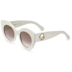 Fendi - F is Fendi - White and Brown Cat Eye Sunglasses - Sunglasses - Fendi Eyewear - Avvenice