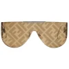 Fendi - Fabulous 2.0 - Shield Sunglasses - Brown - Sunglasses - Fendi Eyewear - Avvenice