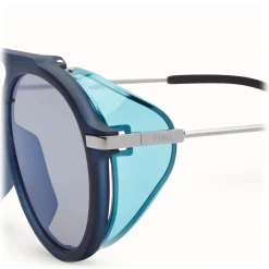 Fendi - Fantastic - Blue Round Aviator Sunglasses Fashion Show FW17-18 - Sunglasses - Fendi Eyewear - Avvenice