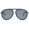 Fendi - Fantastic - Satin Blue Aviator Oversize Sunglasses - Sunglasses - Fendi Eyewear - Avvenice