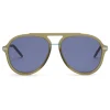 Fendi - Fantastic - Satin Green Aviator Oversize Sunglasses - Sunglasses - Fendi Eyewear - Avvenice