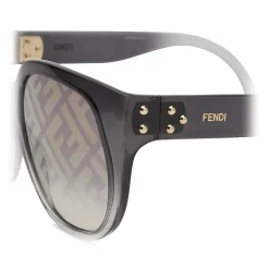 Fendi - Fendi Dawn - Oversize Round Sunglasses - Black - Sunglasses - Fendi Eyewear - Avvenice