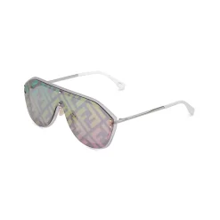 Fendi - Fendi Fabulous - Shield Sunglasses - White Grey - Sunglasses - Fendi Eyewear - Avvenice