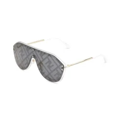 Fendi - Fendi Fabulous - Shield Sunglasses - Gold Gray - Sunglasses - Fendi Eyewear - Avvenice
