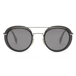 Fendi - Fendi Glass - Round Sunglasses - Grey Dark Ruthenium - Sunglasses - Fendi Eyewear - Avvenice